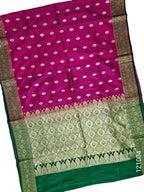 Satin Silk Zari Buti Work Banarasi Saree