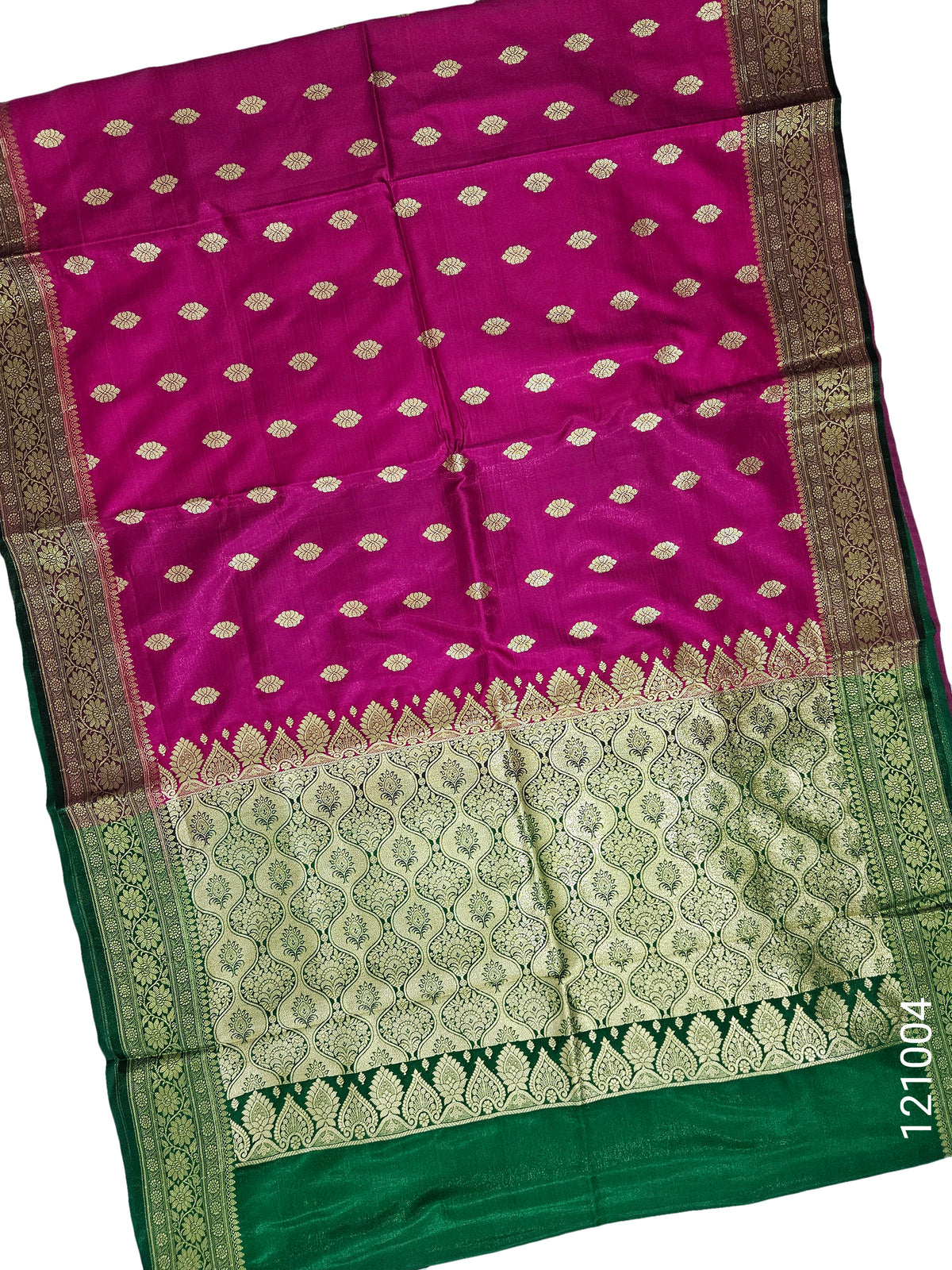 Satin Silk Zari Buti Work Banarasi Saree