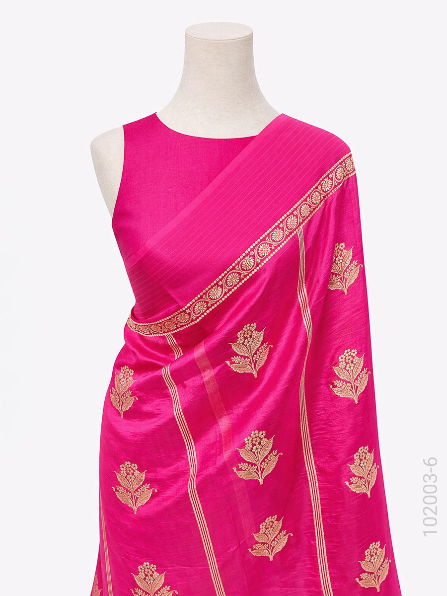 Soft Silk Zari Work Buta Banarasi Saree