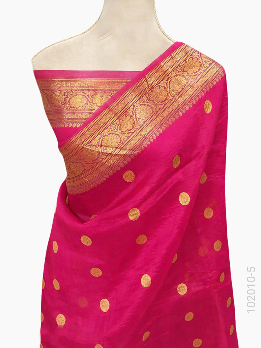 Kora Organza Zari Work Buta Banarasi Saree