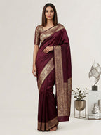 Katan Silk Zari Work Designer Banarasi Saree