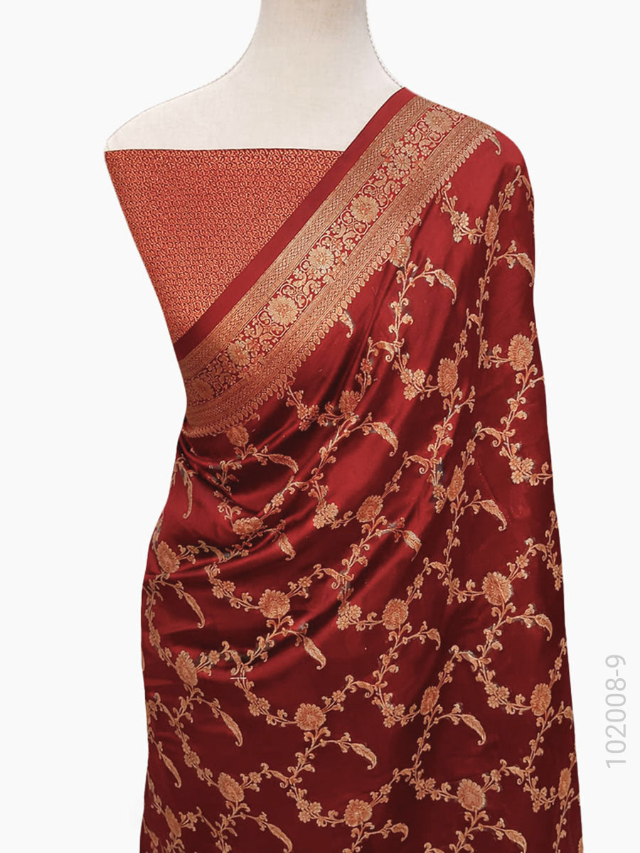 Soft Silk Zari Work Jaal Banarasi Saree