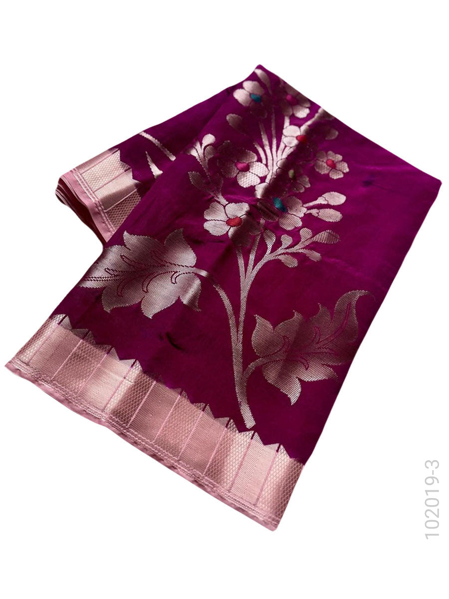 Soft Silk Zari Work Designer Banarasi Saree
