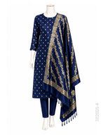 Katan Silk Zari Buti Work Banarasi Suit With Katan Silk Dupatta
