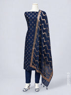Katan Silk Zari Buti Work Banarasi Suit With Katan Silk Dupatta