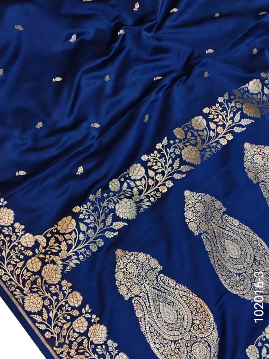 Mashru Silk Zari Work Buti Banarasi Saree