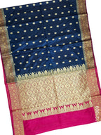 Satin Silk Zari Buti Work Banarasi Saree