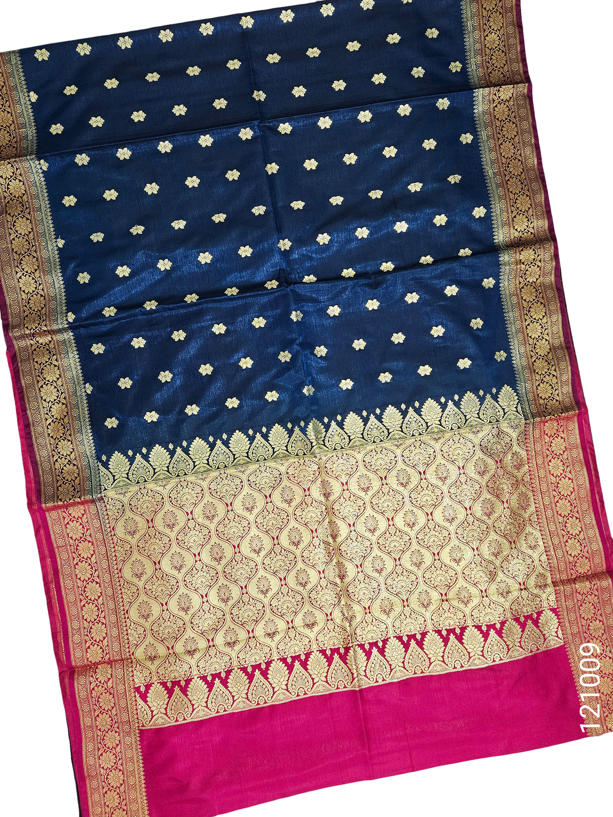 Satin Silk Zari Buti Work Banarasi Saree