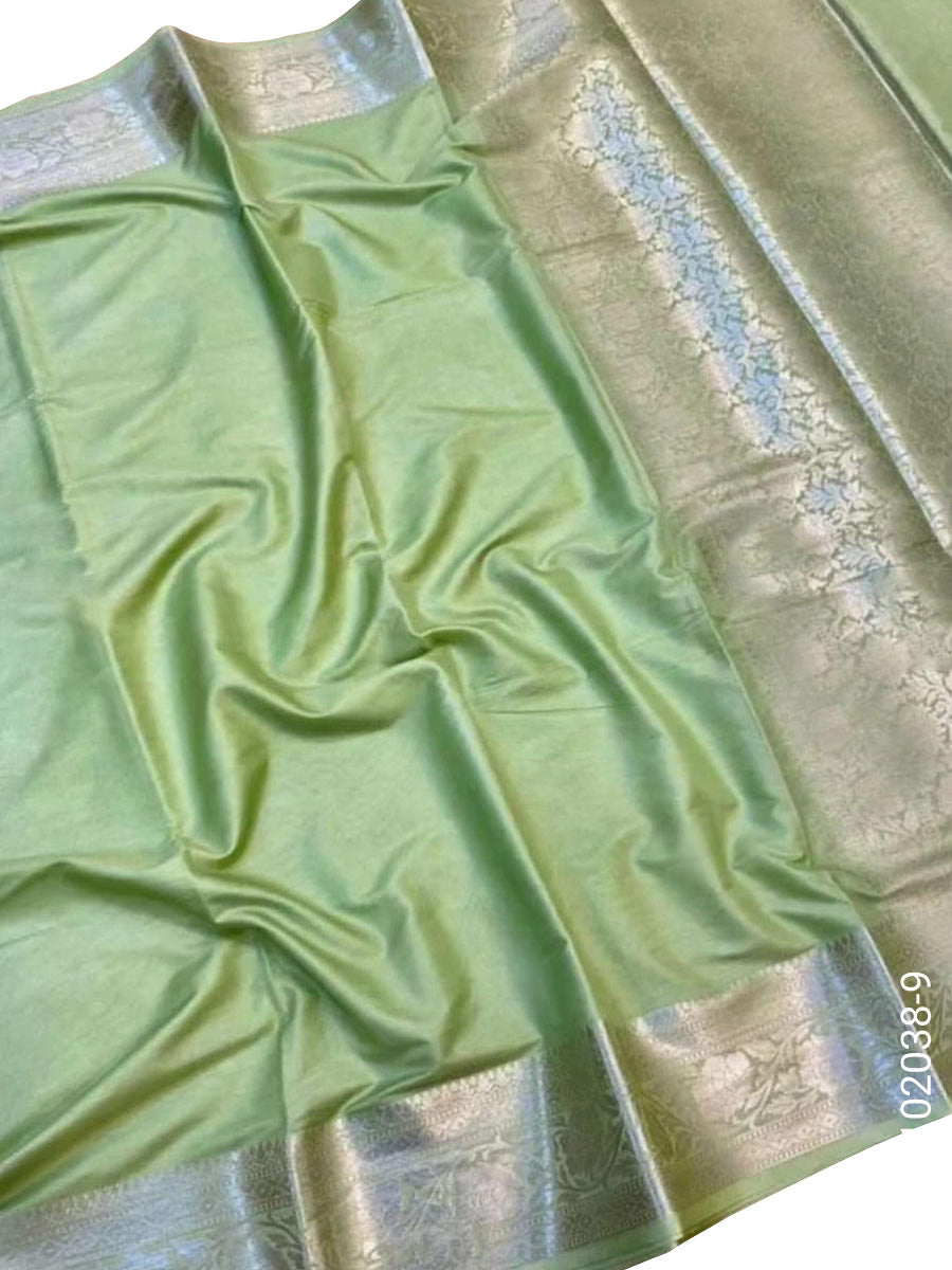 Soft Silk Zari Work Plain Banarasi Saree