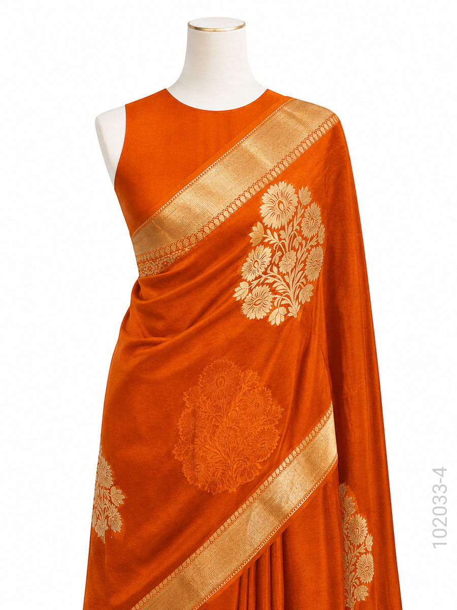 Kora Organza Zari Work Designer Banarasi Saree