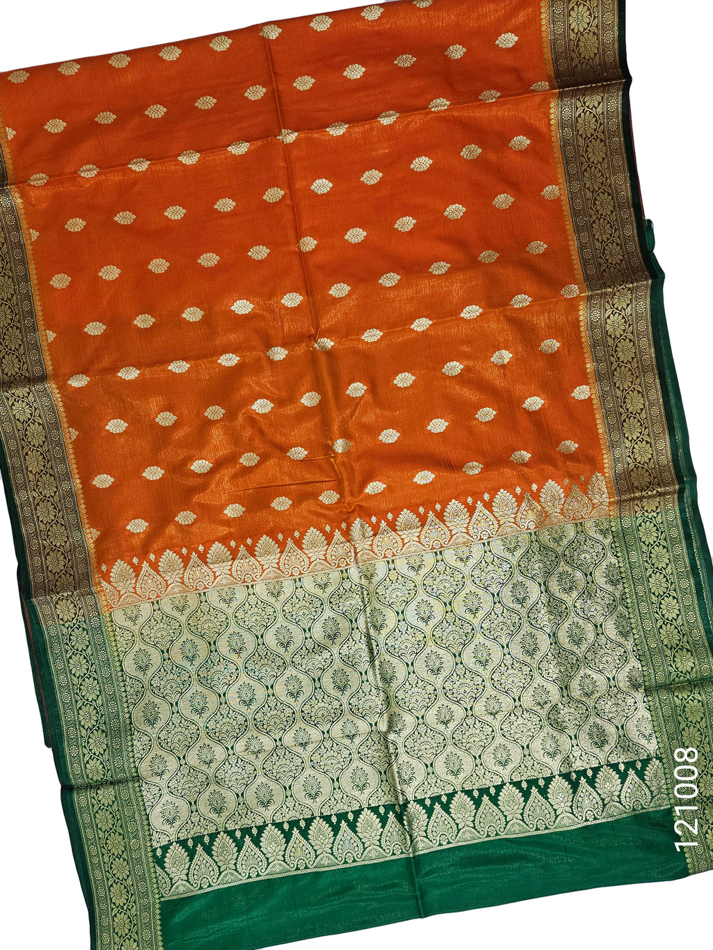 Satin Silk Zari Buti Work Banarasi Saree