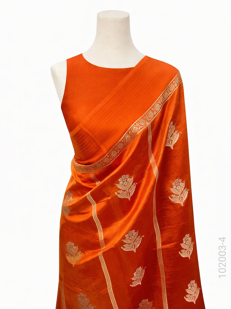 Soft Silk Zari Work Buta Banarasi Saree