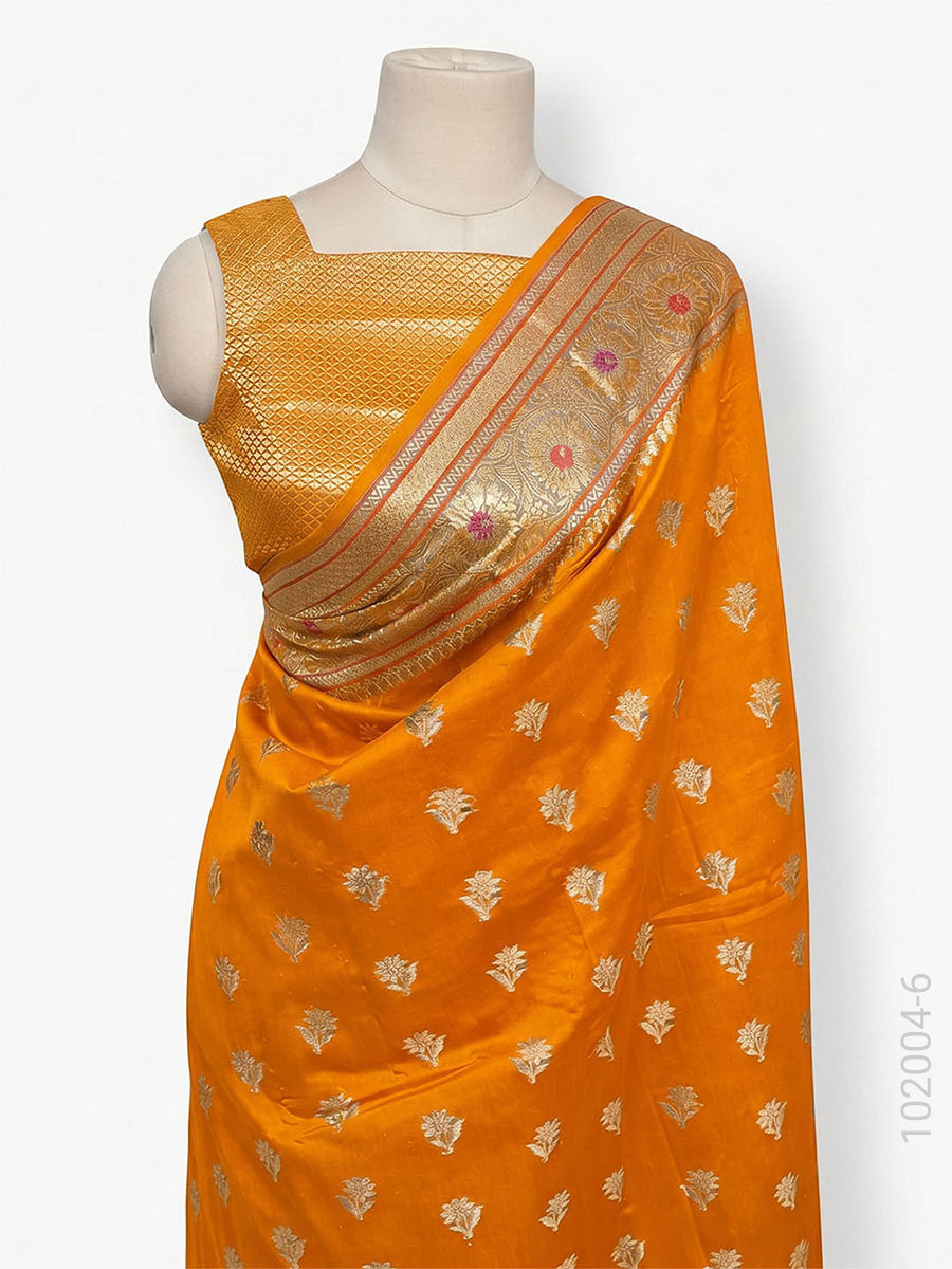 Soft Silk Resham and Zari Work Buti Banarasi Saree