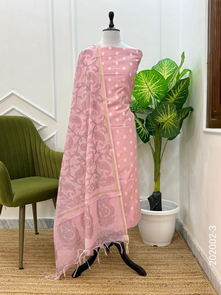 Chanderi Resham Buti Work Banarasi Suit With Chanderi Dupatta