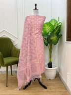 Chanderi Resham Buti Work Banarasi Suit With Chanderi Dupatta
