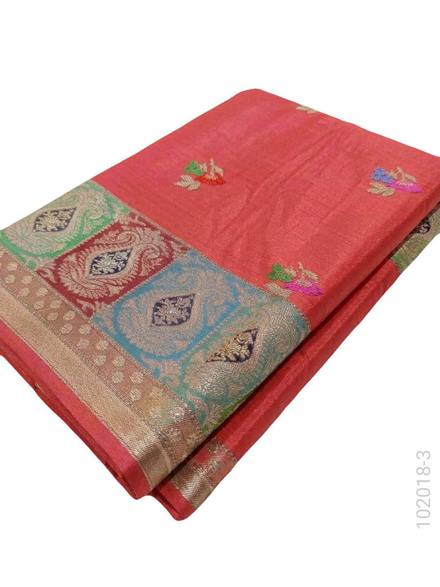 Mashru Silk Resham and Zari Work Designer Banarasi Saree