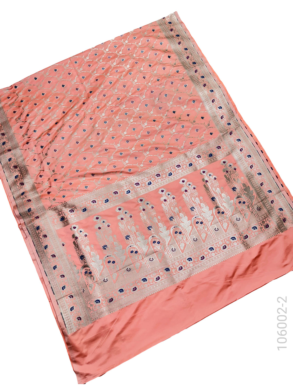Mashru Silk Resham and Zari Jaal Work Banarasi Saree
