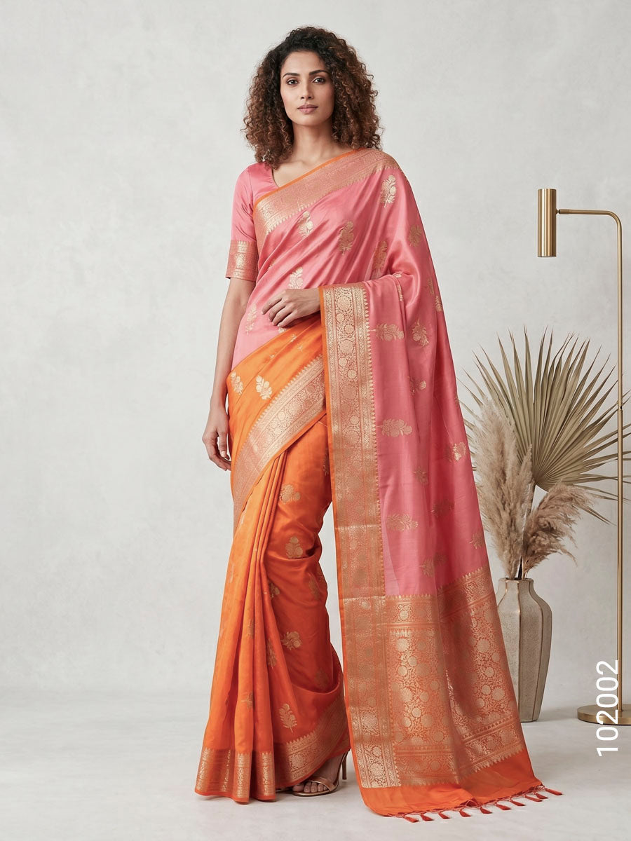 Soft Silk Zari Work Buta Banarasi Saree