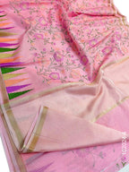 Cotton Embroidery Work Kota Checks Banarasi Saree