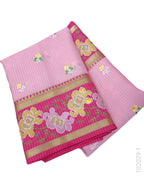 Cotton Embroidery Work Kota Checks Banarasi Saree