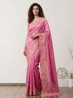 Kora Organza Embroidery Work Designer Banarasi Saree