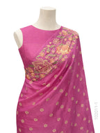 Kora Organza Embroidery Work Designer Banarasi Saree