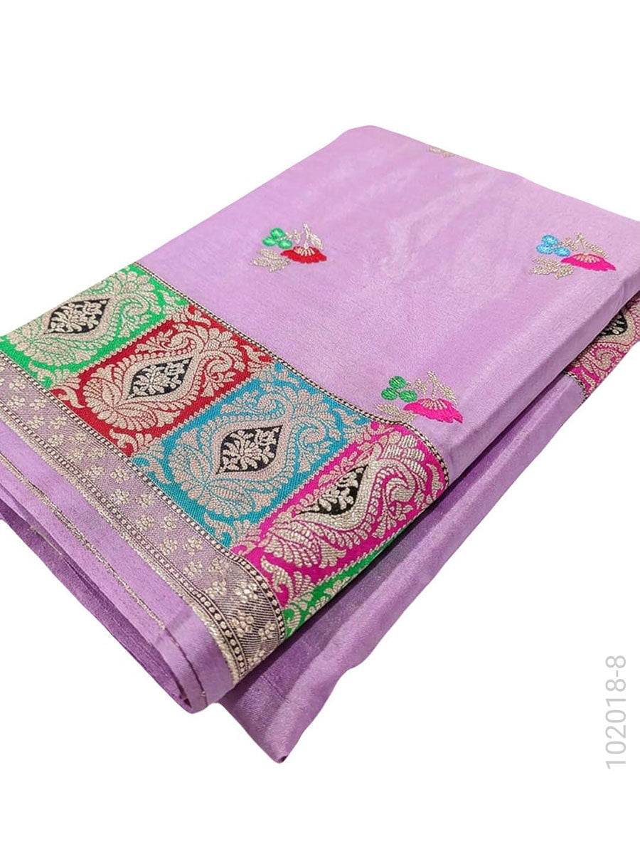 Mashru Silk Resham and Zari Work Designer Banarasi Saree