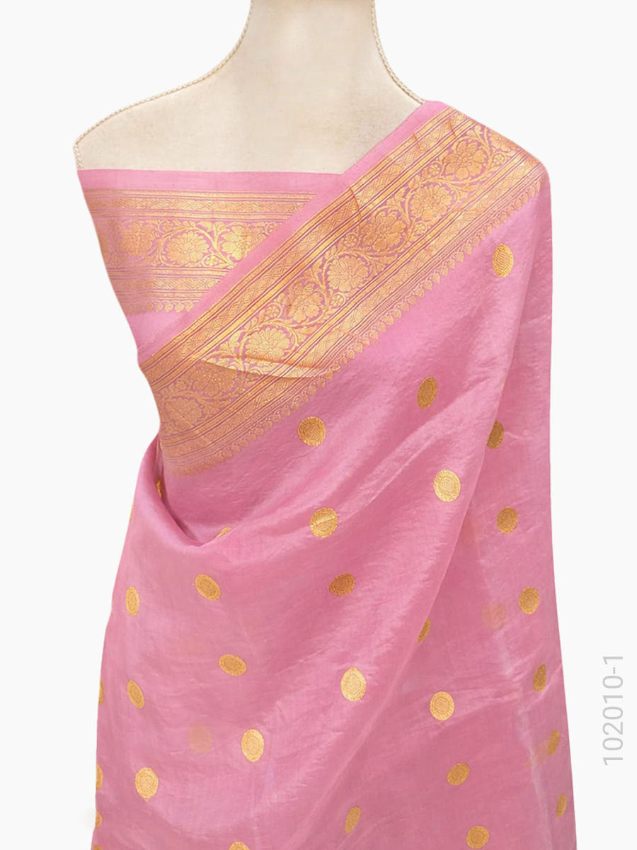 Kora Organza Zari Work Buta Banarasi Saree