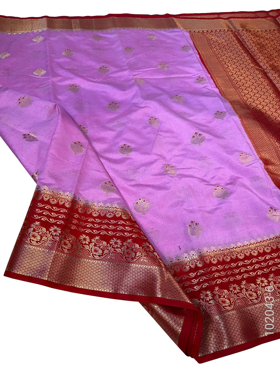 Soft Silk Zari Work Buta Banarasi Saree
