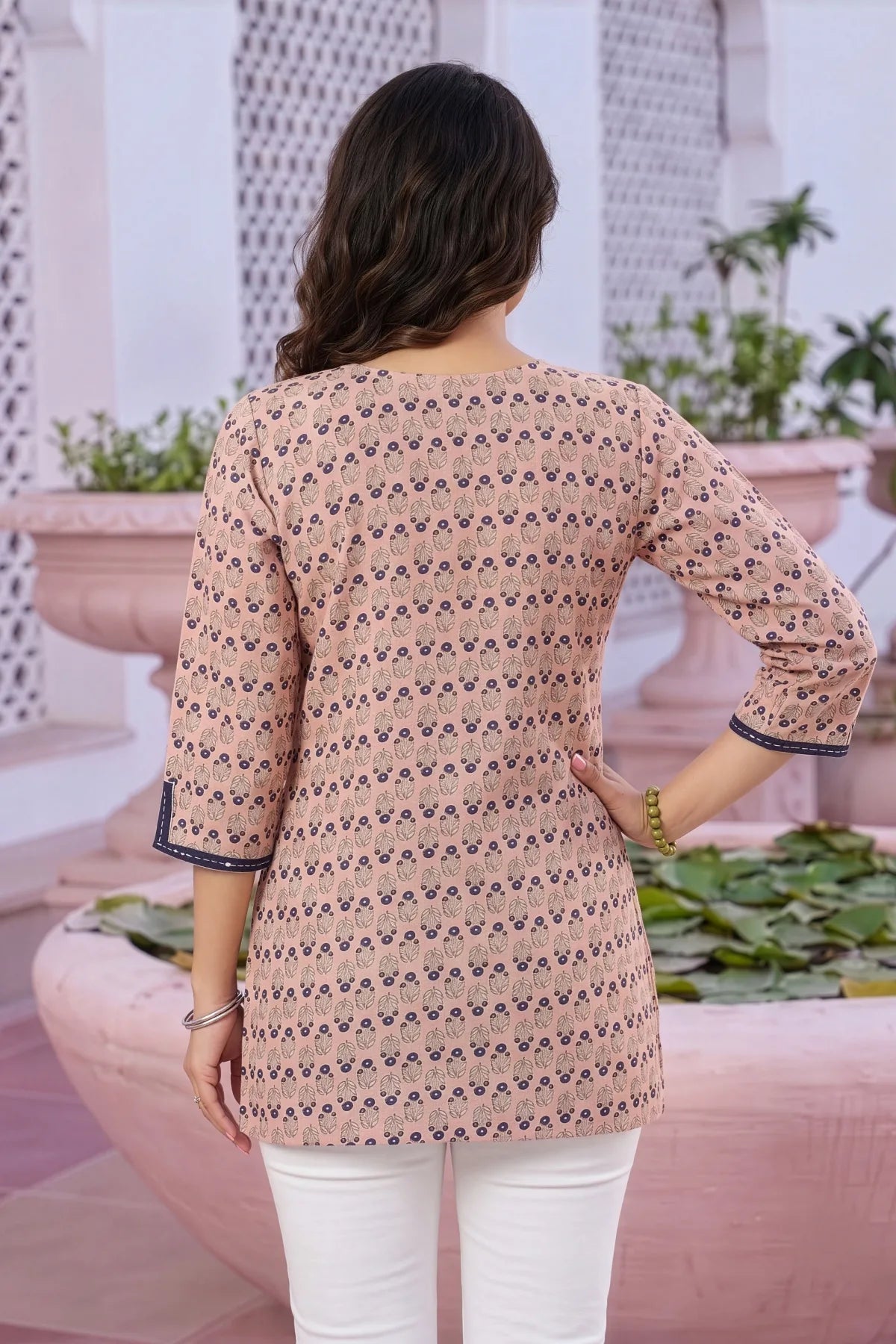 Pretty Pastel Cheeku Rayon Round Neck Short Kurti