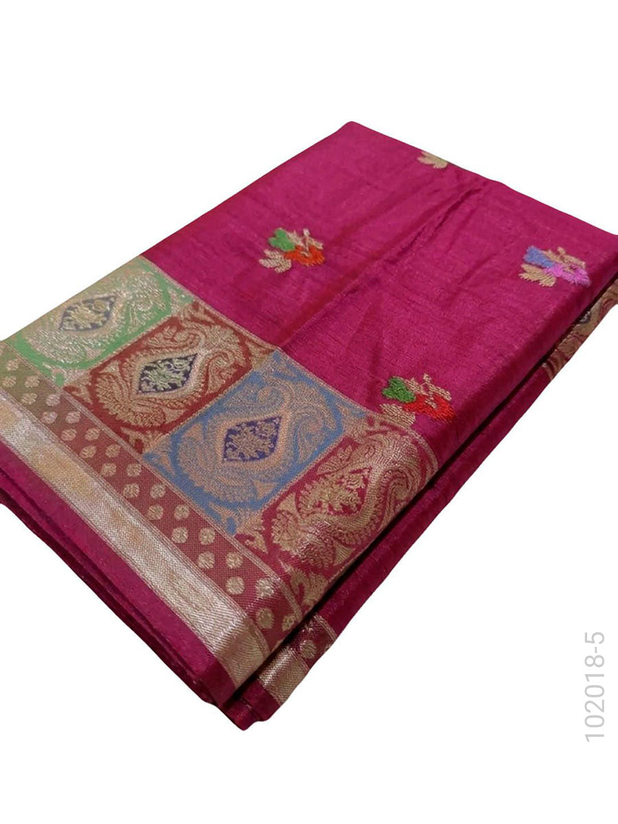 Mashru Silk Resham and Zari Work Designer Banarasi Saree