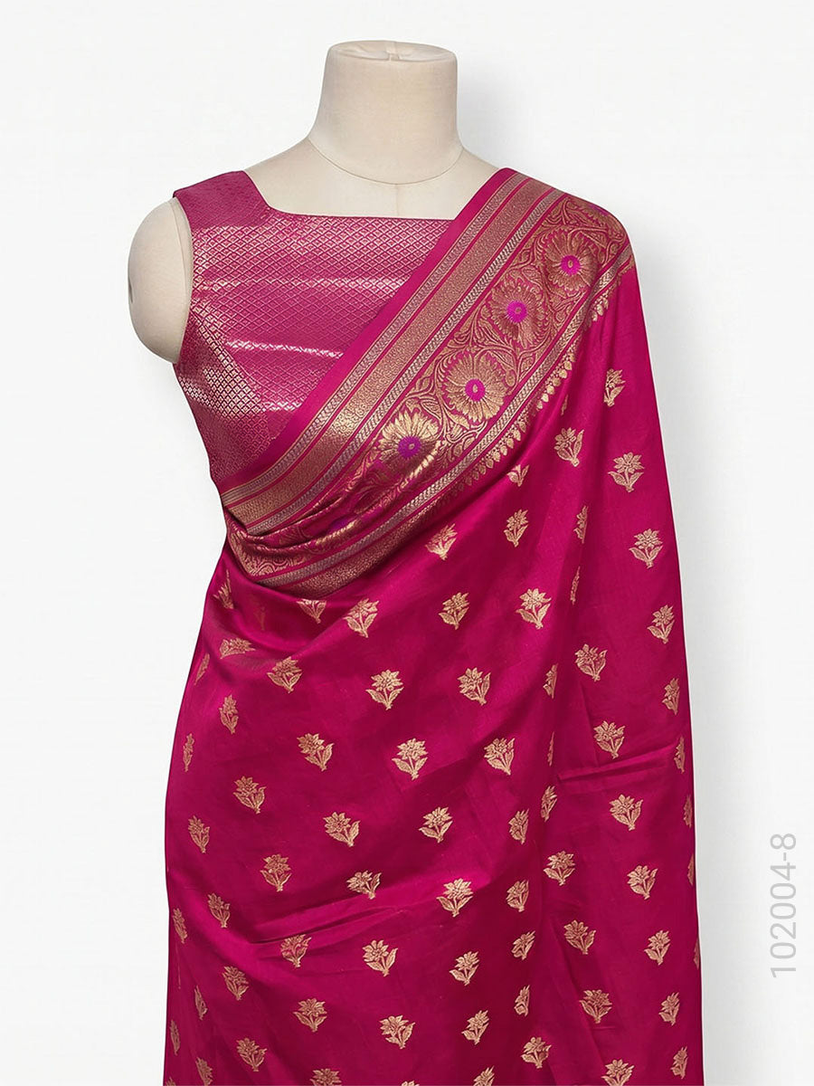 Soft Silk Resham and Zari Work Buti Banarasi Saree