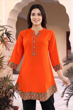 Rayon Designer Embroidery Tunic for Women