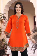 Rayon Designer Embroidery Tunic for Women