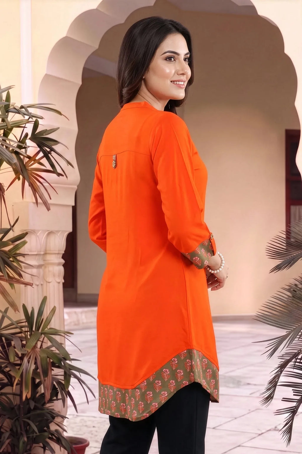 Rayon Designer Embroidery Tunic for Women