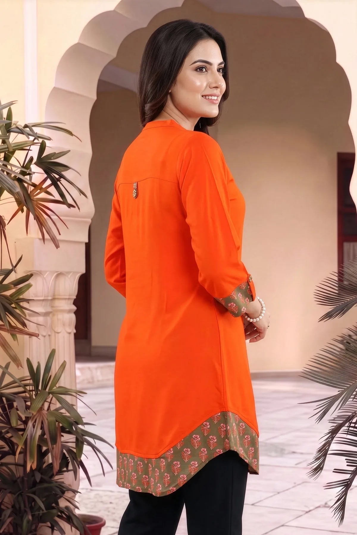 Rayon Designer Embroidery Tunic for Women