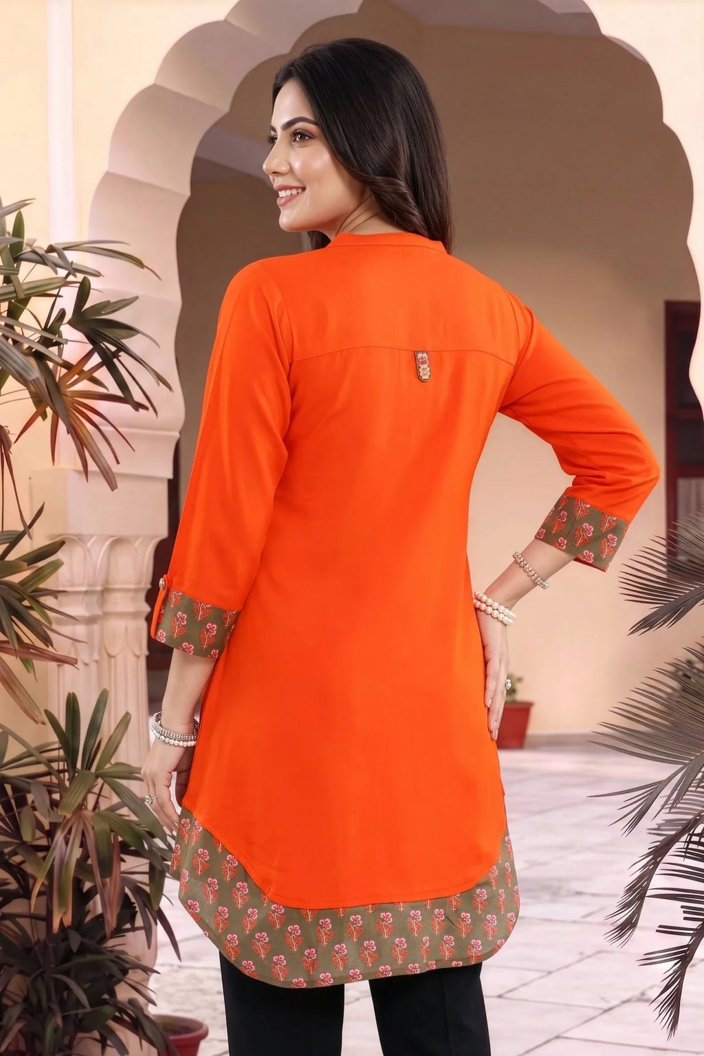 Rayon Designer Embroidery Tunic for Women
