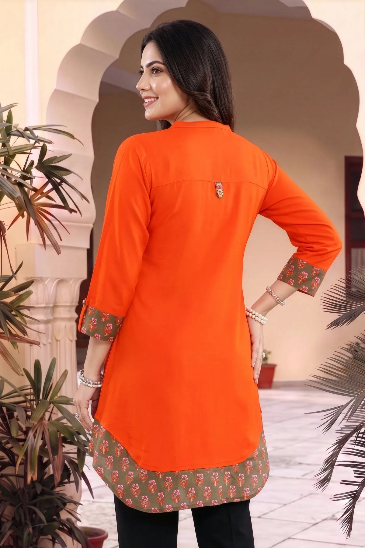 Rayon Designer Embroidery Tunic for Women
