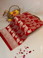 Katan Silk Zari Work Jaal Banarasi Saree