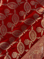 Katan Silk Zari Work Jaal Banarasi Saree