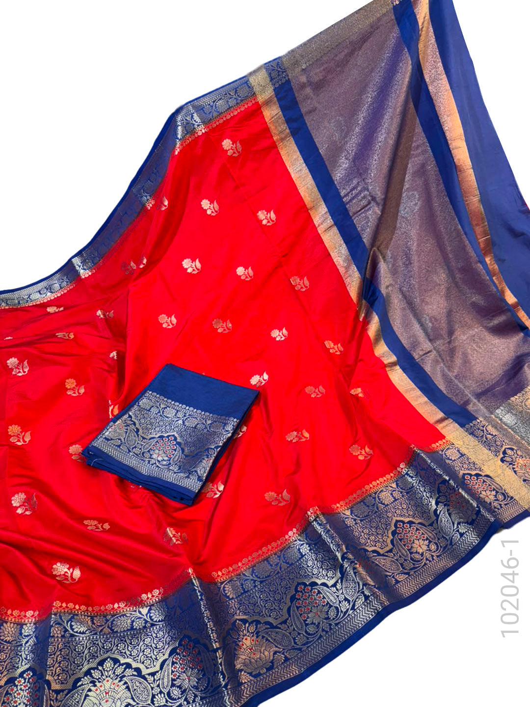 Dupion Silk Zari Buti Work Banarasi Saree