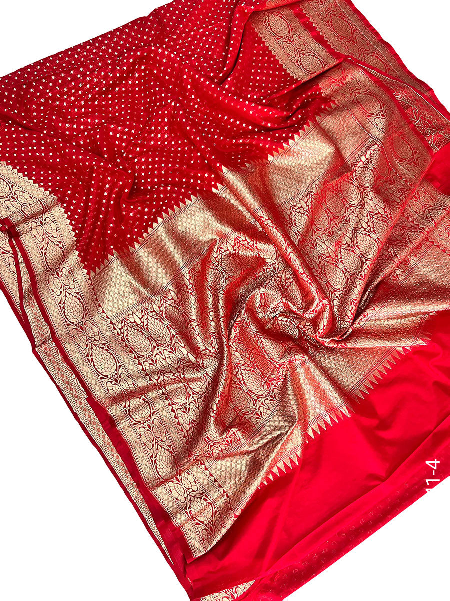 Georgette Zari Work Buti Banarasi Saree