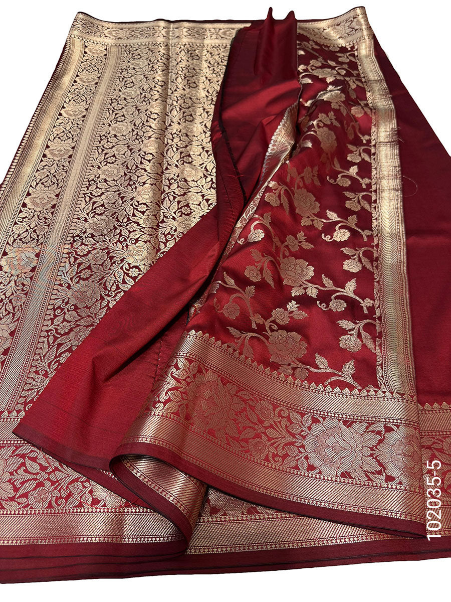 Katan Silk Zari Work Designer Banarasi Saree