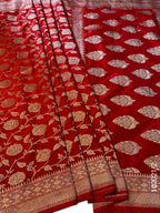 Katan Silk Zari Work Jaal Banarasi Saree