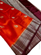 Katan Silk Zari Work Buti Banarasi Saree