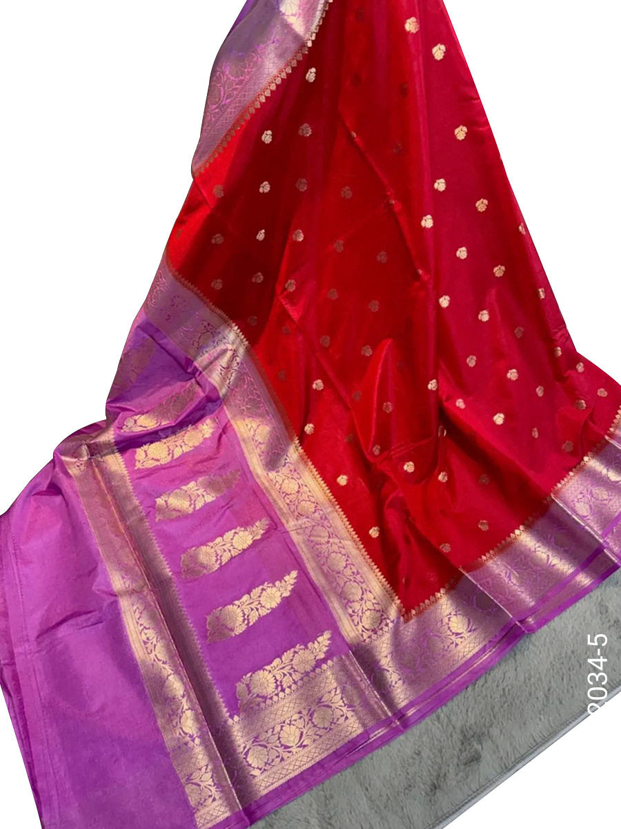 Kora Organza Zari Work Buti Banarasi Saree