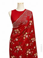 Kora Organza Embroidery Work Floral Banarasi Saree