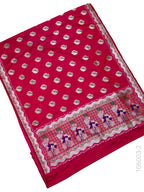 Mashru Silk Resham and Zari Alfi Buta Work Banarasi Saree