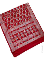 Mashru Silk Resham and Zari Alfi Jaal Work Banarasi Saree