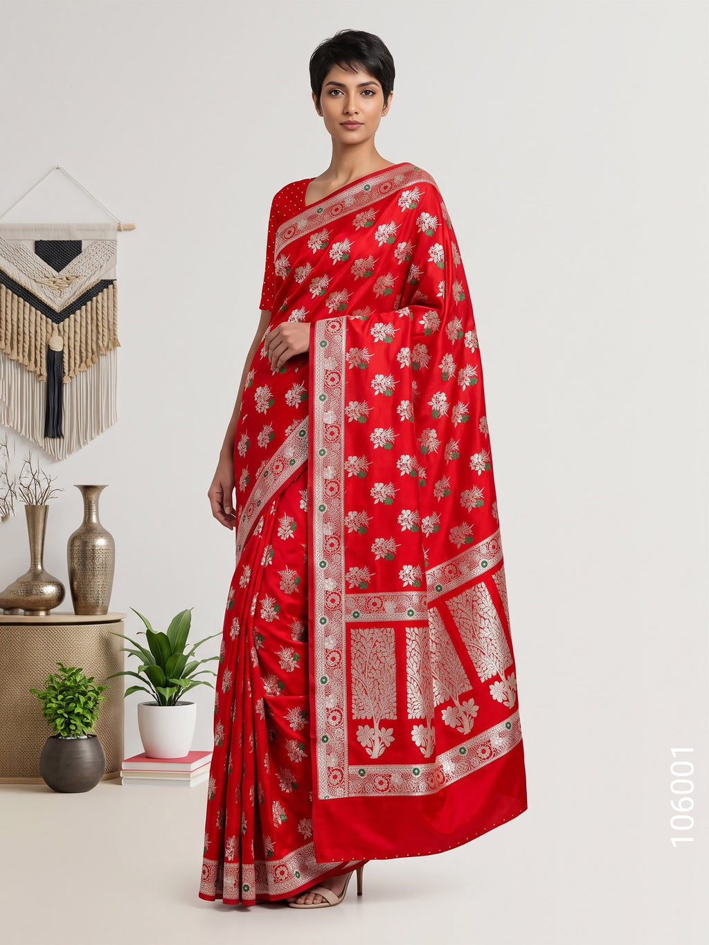 Mashru Silk Resham and Zari Jaal Work Banarasi Saree